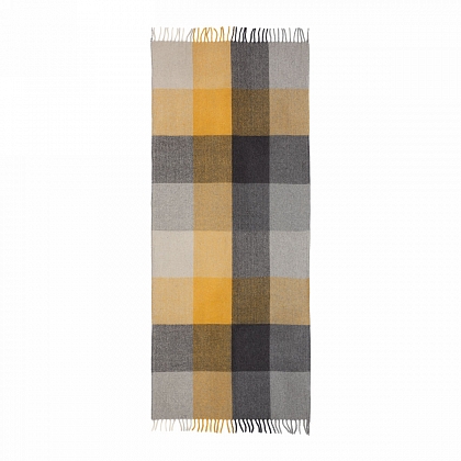 3Картинка Плед House of Juniper Block Check Herringbone Knee Grey Ochre